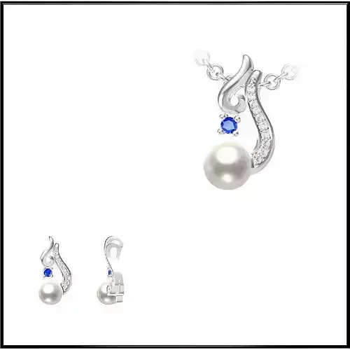 JCD Format Personalized diamond pearl pendant