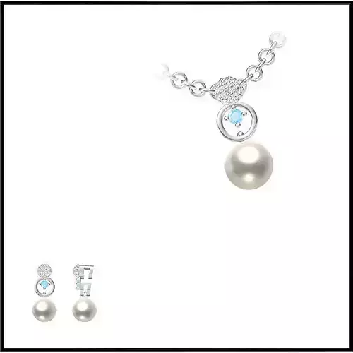 JCD Format Personalized diamond pearl pendant