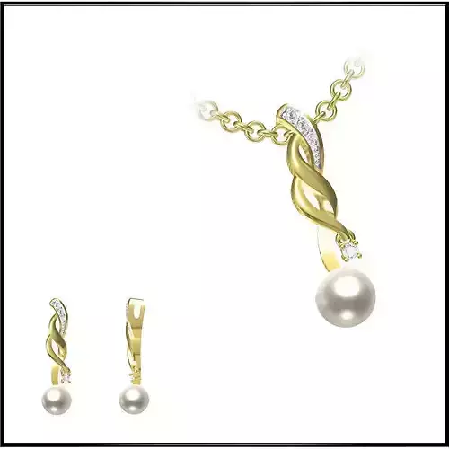 JCD Format Personalized diamond pearl pendant