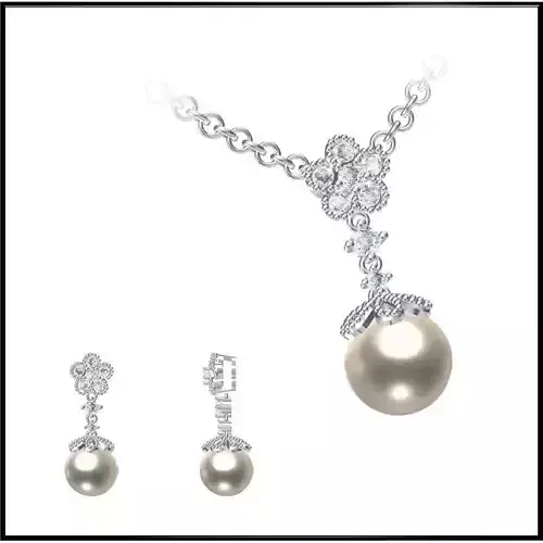 JCD Format Personalized diamond pearl pendant 