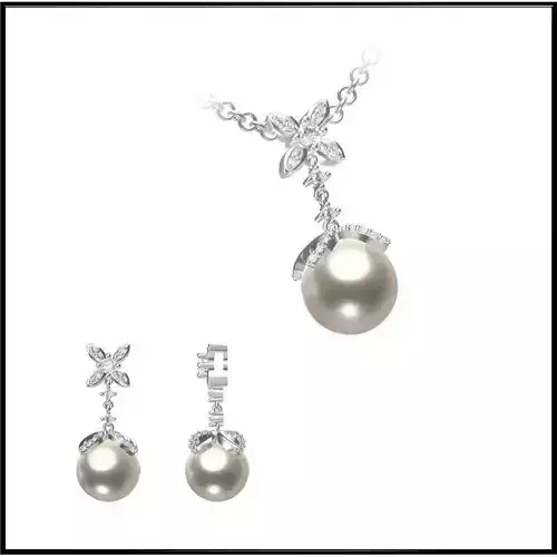 JCD Format Personalized diamond pearl pendant