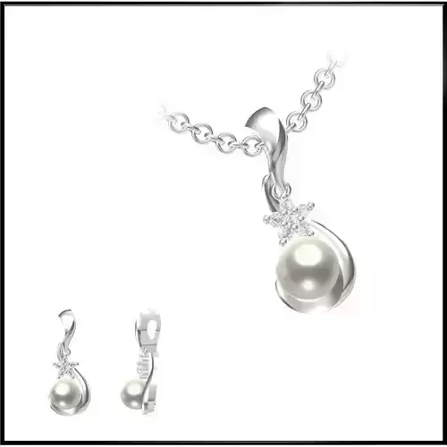 JCD Format Personalized diamond pearl pendant