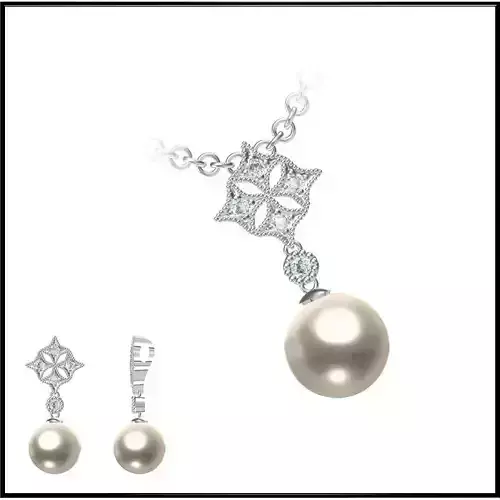 JCD Format Minimalist pearl pendant rhino jewelry