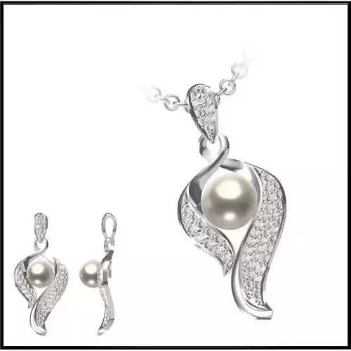 JCD Format Minimalist pearl pendant metal file