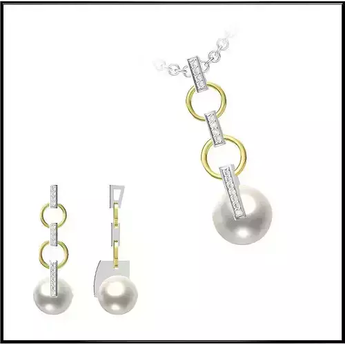 JCD Format Minimalist pearl pendant jewelry design