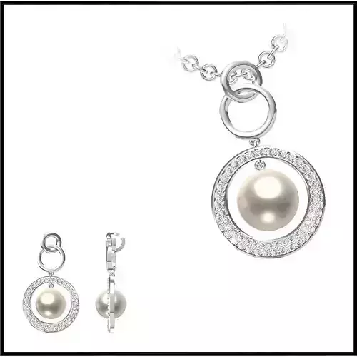 JCD Format Minimalist pearl pendant jewellery design