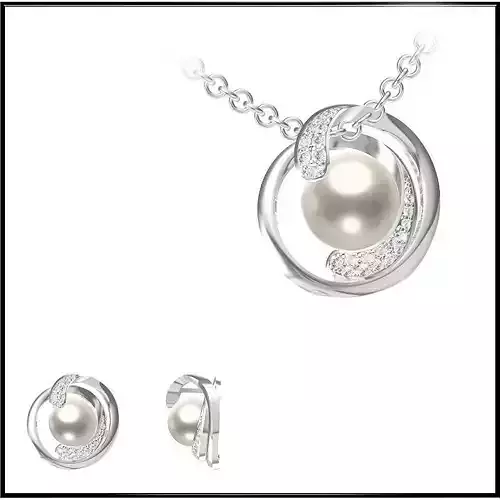 JCD Format Minimalist pearl pendant jewelers file set