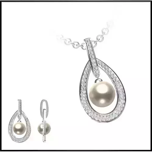 JCD Format Minimalist pearl pendant jcd jewelry design