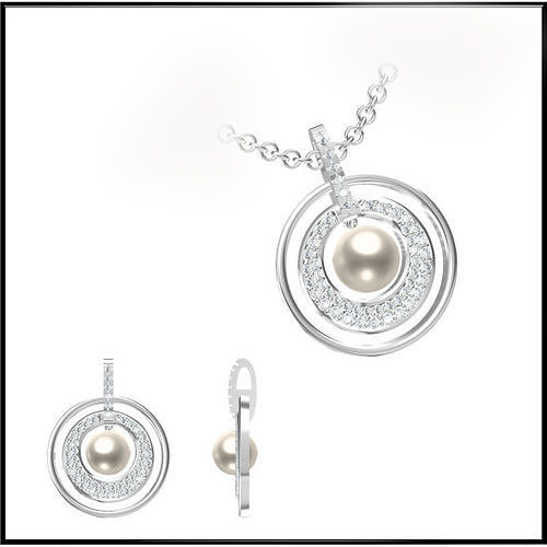 JCD Format Minimalist pearl pendant jcd jewelry 3D print model