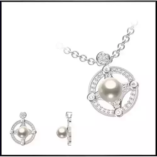 JCD Format Mens pearl pendant metal file for jewelry making