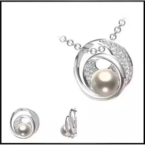 JCD Format Mens pearl pendant jewelry design