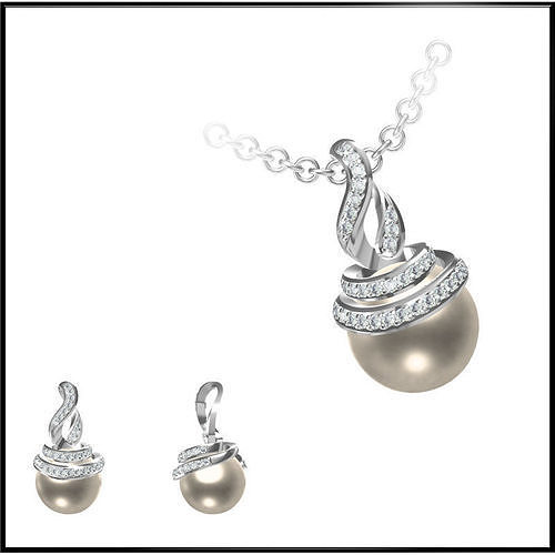 JCD Format Excellent pearl pendant types of jewelry files 3D print model