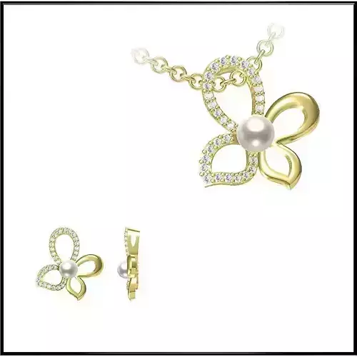 JCD Format Elegant gold pearl pendant jewelry jcd