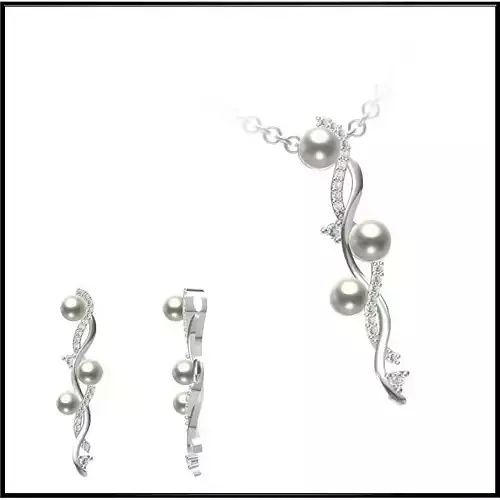 JCD Format Elegant gold pearl pendant jewelry design