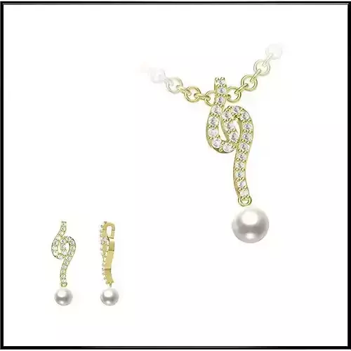 JCD Format Elegant gold pearl pendant jewelry