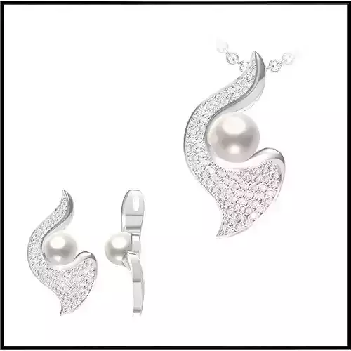 JCD Format  Custom jewelry pearl pendant metal file 