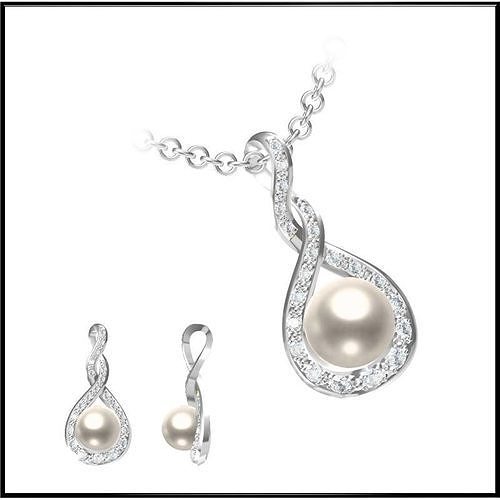 JCD Format  Custom jewelry pearl pendant jcd jewelry 3D print model