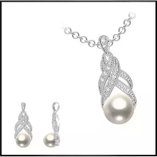 JCD Format  Custom jewelry pearl pendant jcd design