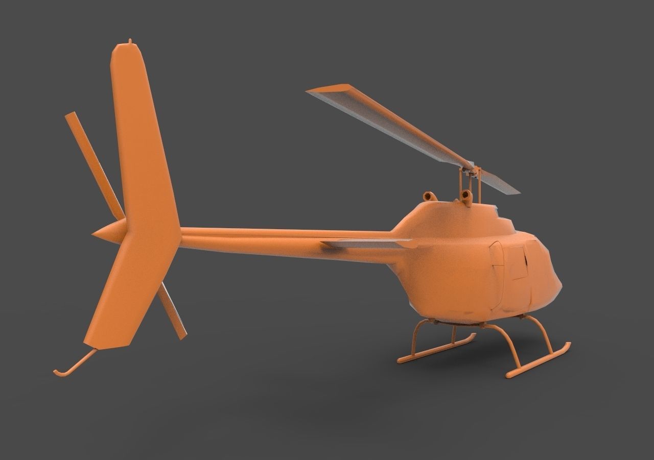 bell helicopter 3D print model_4