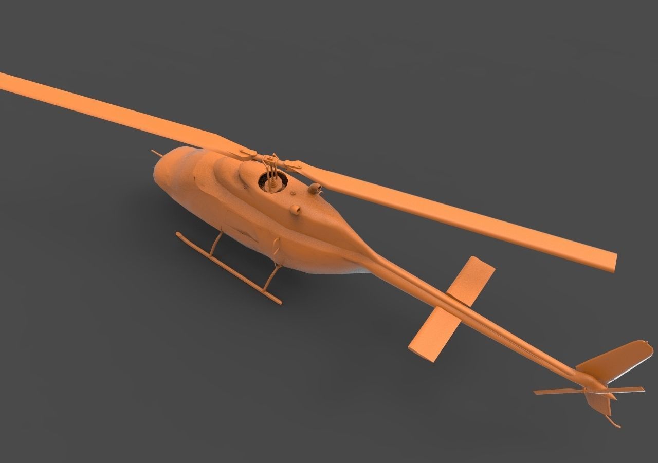 bell helicopter 3D print model_6