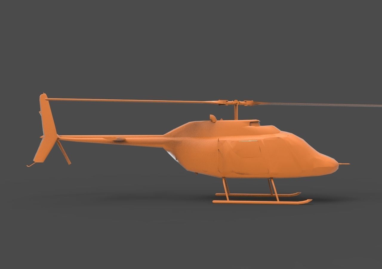 bell helicopter 3D print model_3