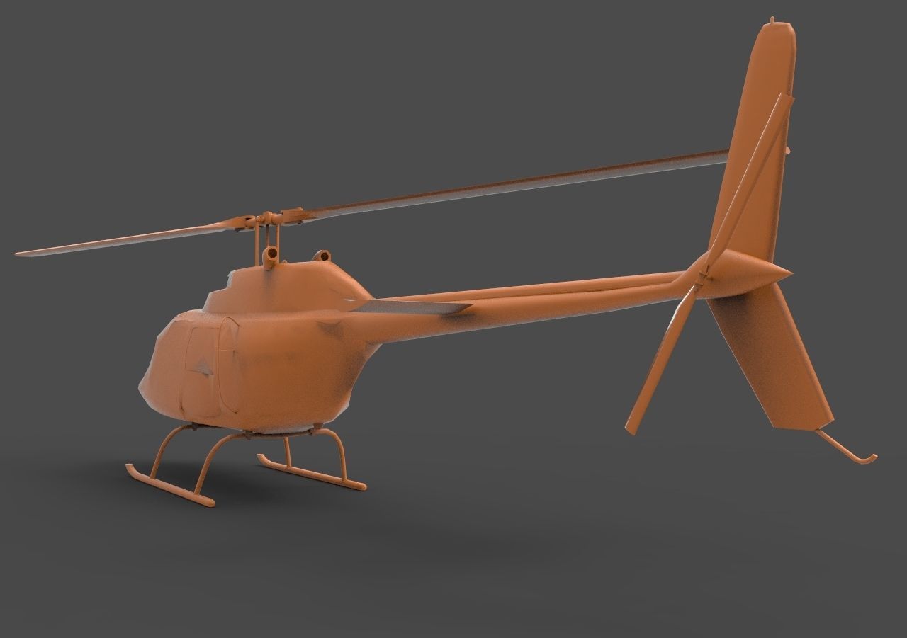 bell helicopter 3D print model_5