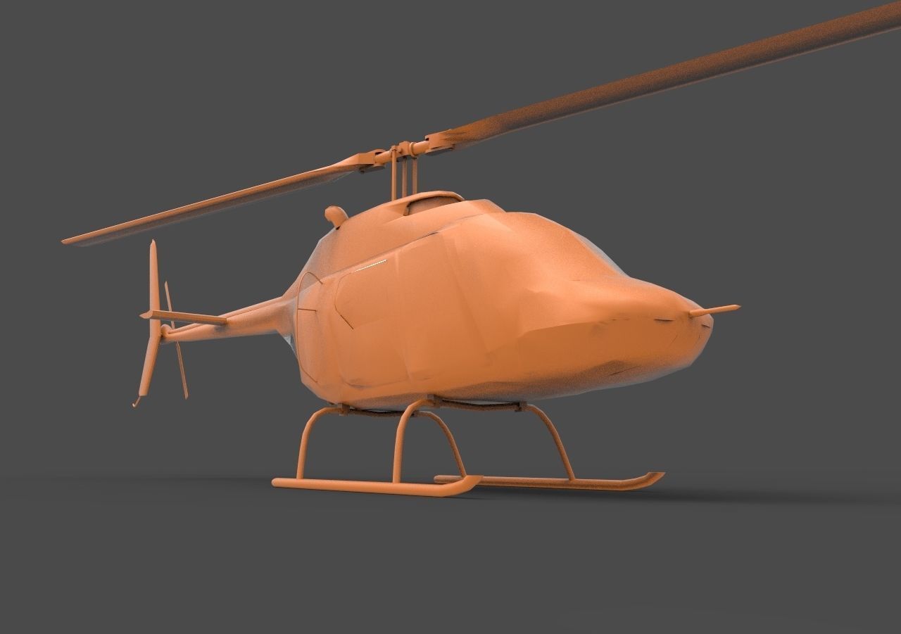 bell helicopter 3D print model_2