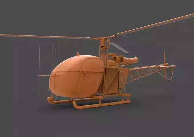 Alouette II 3D print model