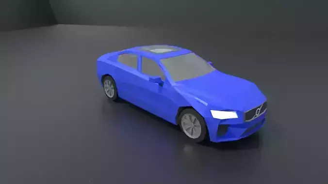 Volvo s60 2019 lowpoly 3D model