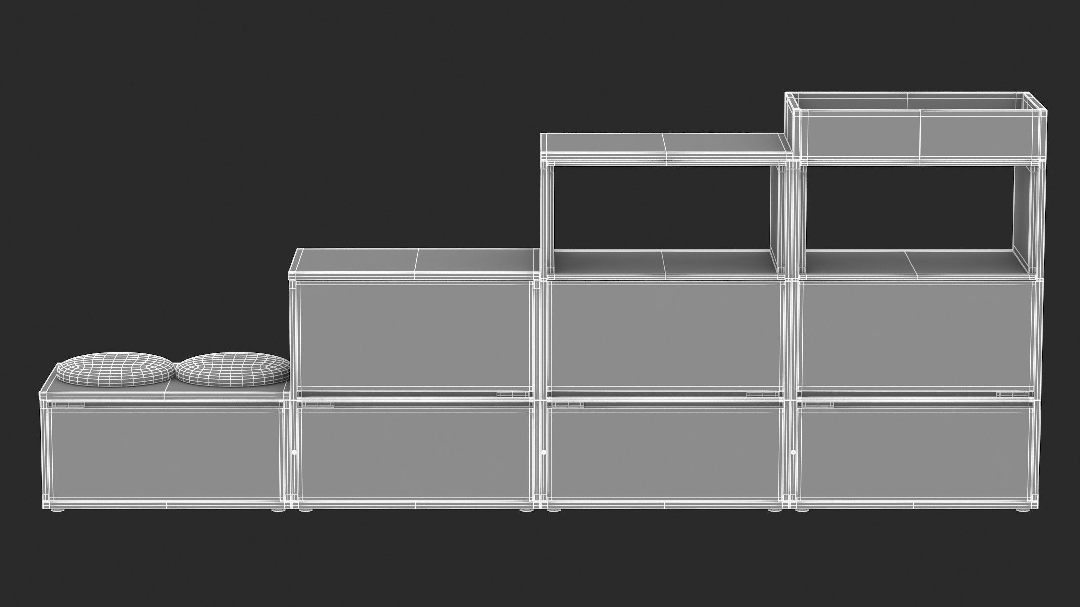 Herman Miller Storage Cabinet Meridian 2 3D model_10