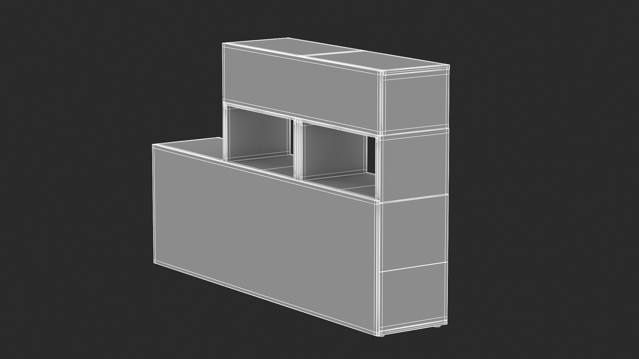 Herman Miller Storage Cabinet Meridian 3 3D model_12