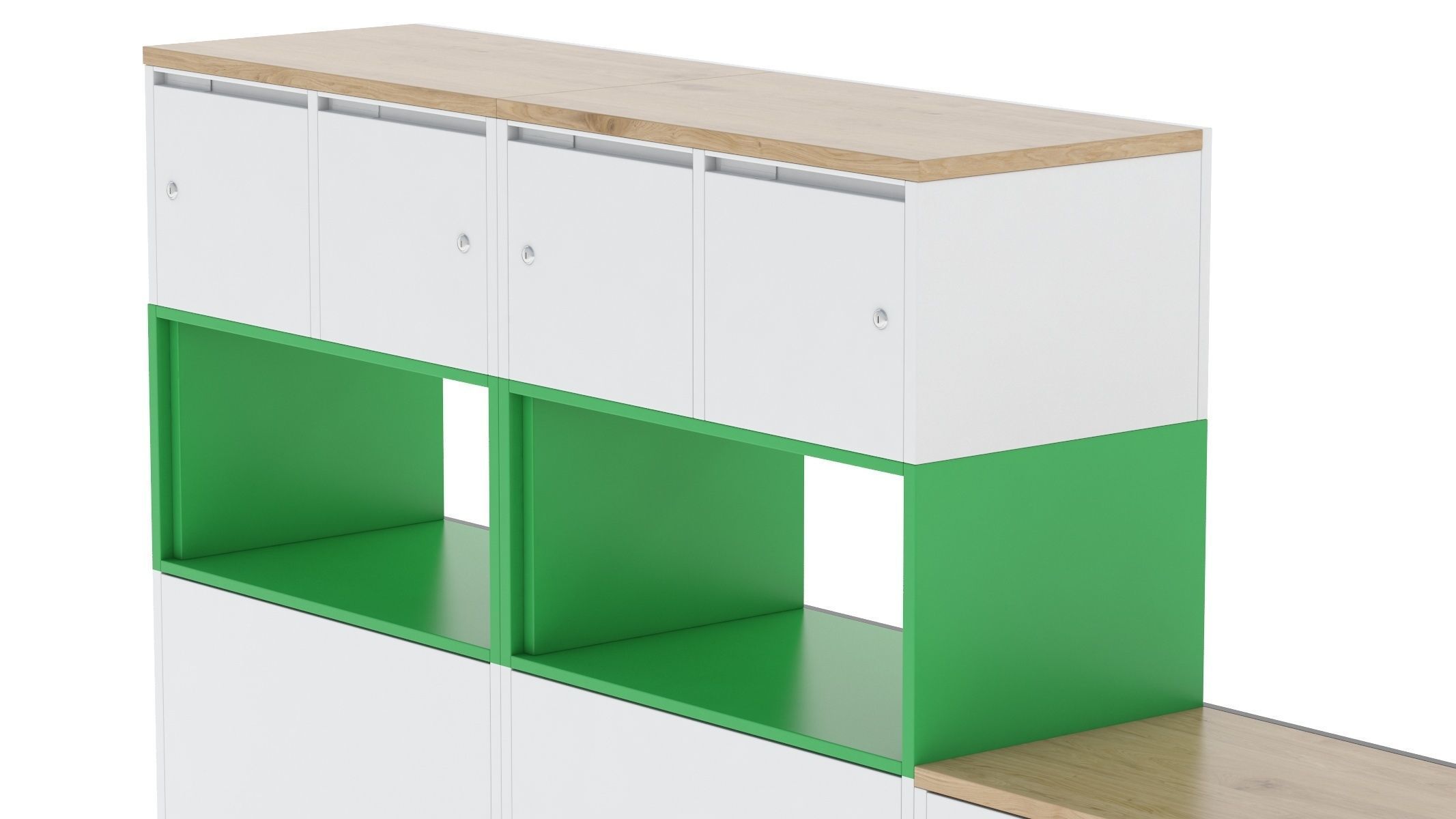 Herman Miller Storage Cabinet Meridian 3 3D model_7