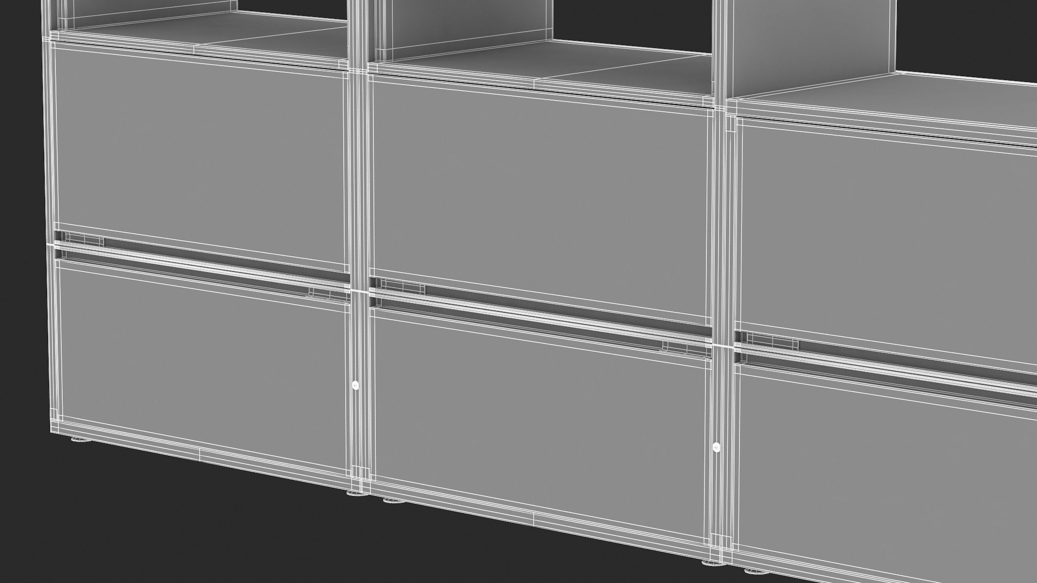 Herman Miller Storage Cabinet Meridian 3 3D model_18