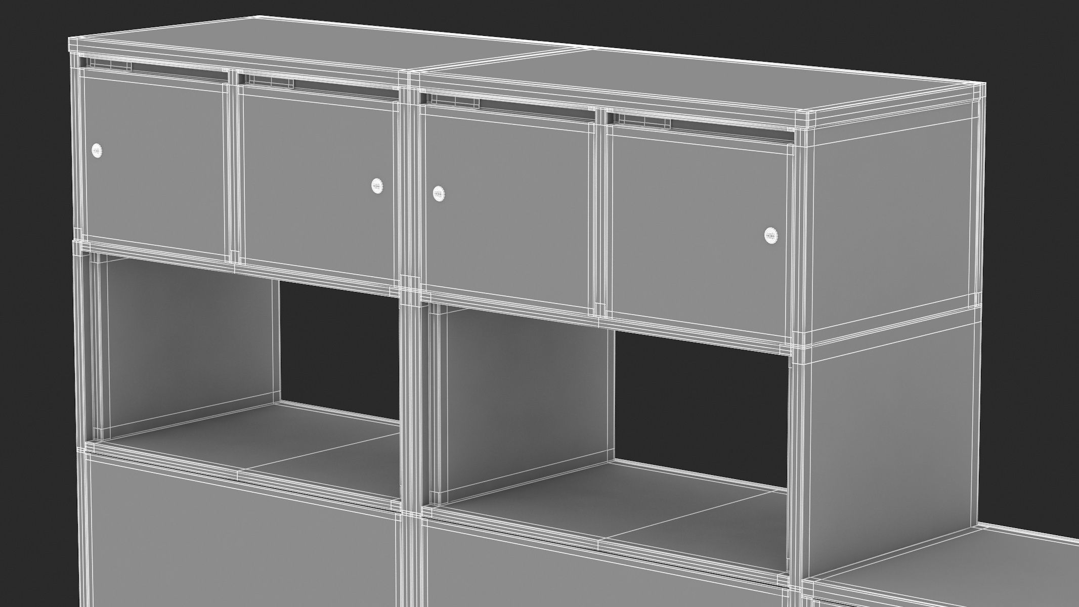 Herman Miller Storage Cabinet Meridian 3 3D model_17