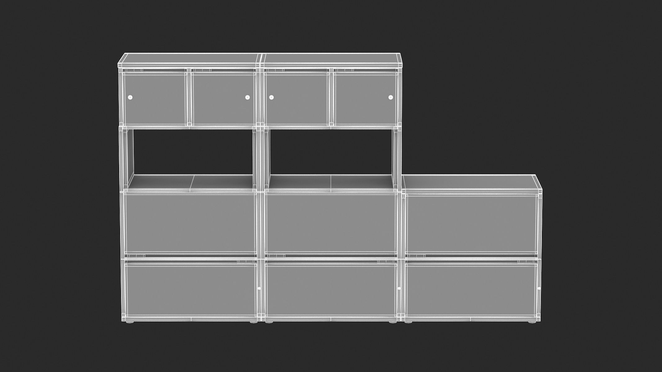 Herman Miller Storage Cabinet Meridian 3 3D model_10
