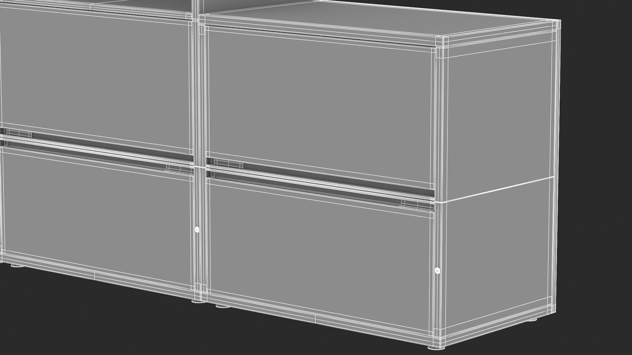 Herman Miller Storage Cabinet Meridian 3 3D model_16