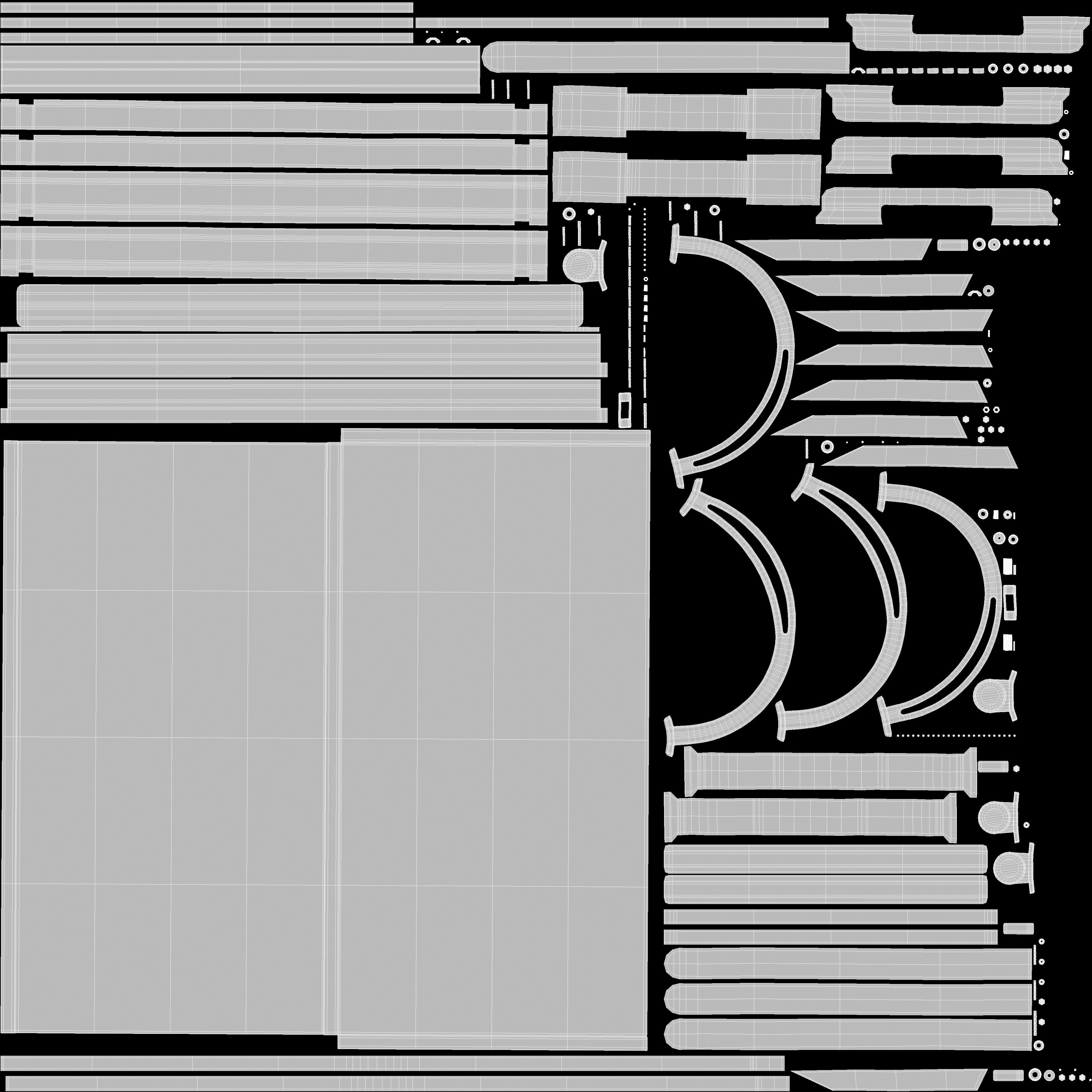 Drafting Table with Blackboard 3D model_12