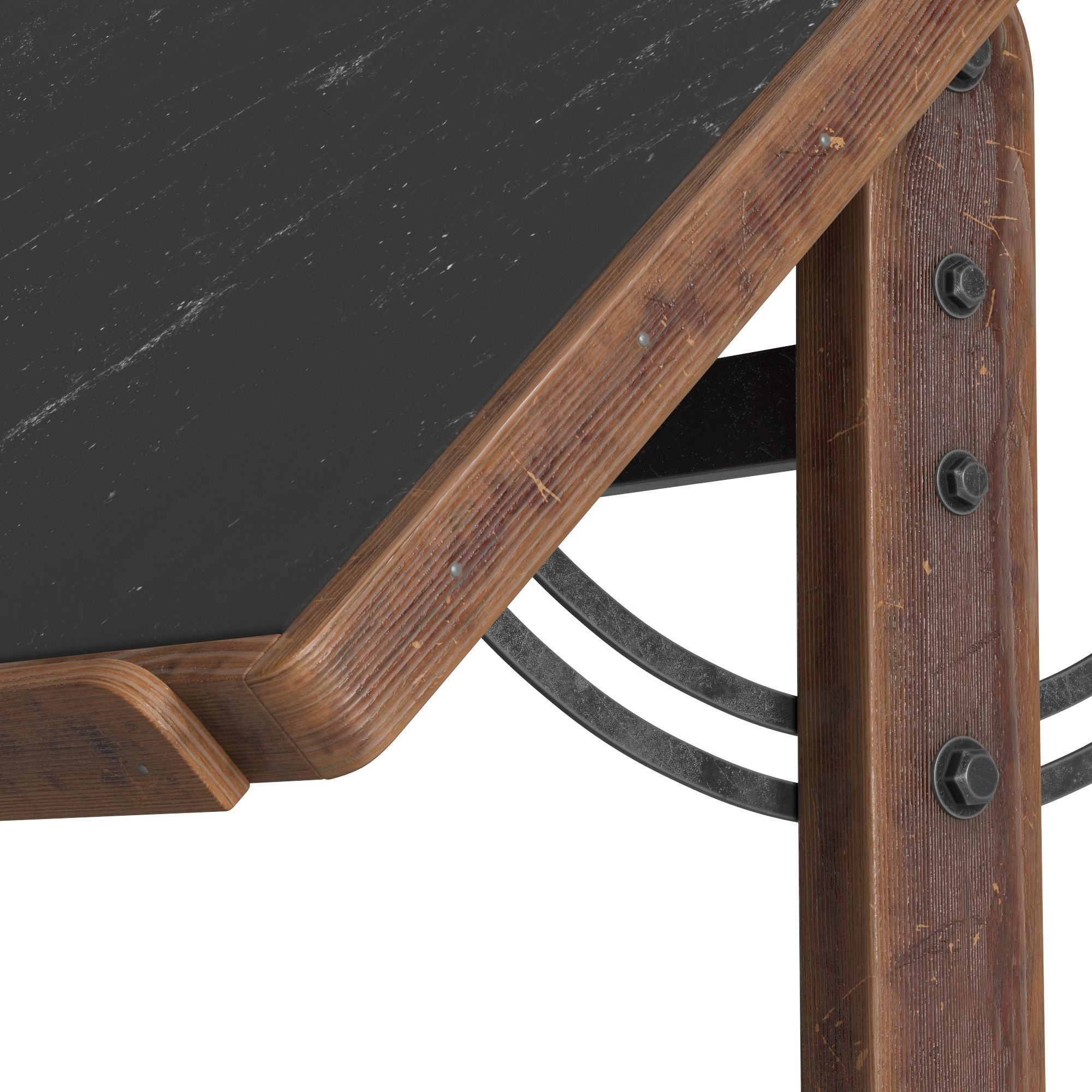 Drafting Table with Blackboard 3D model_6