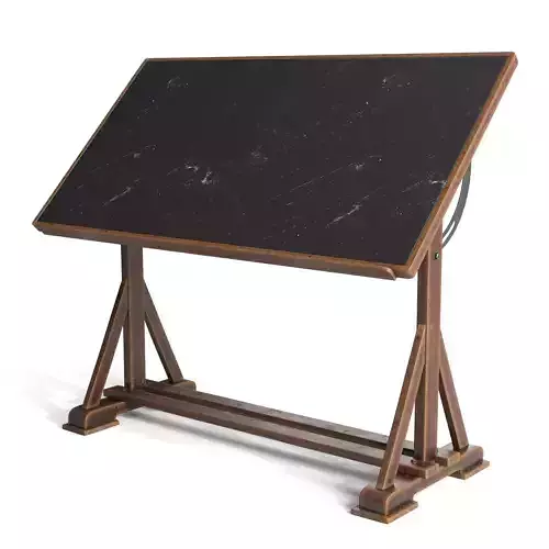 Drafting Table with Blackboard 3D model