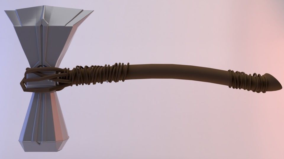 Stormbreaker wrath of gods melee weapon 3D model_4