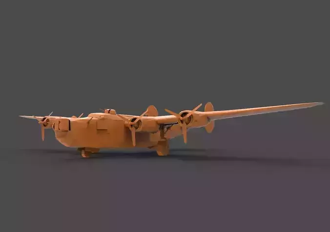 B-24J orange airplane