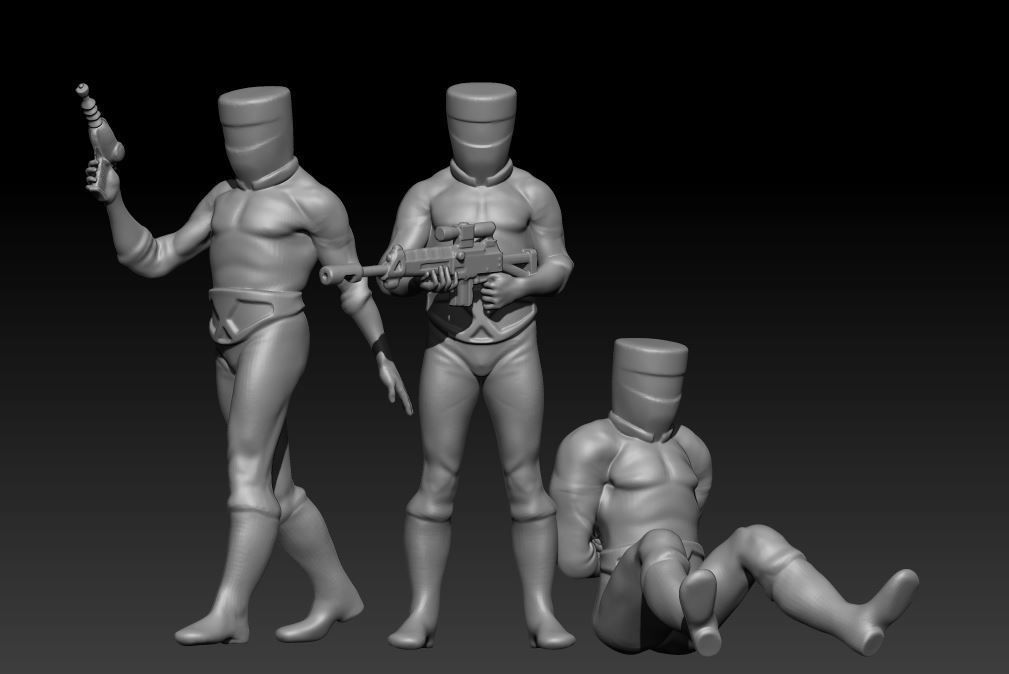 buckethead soldiers 3D print model_1