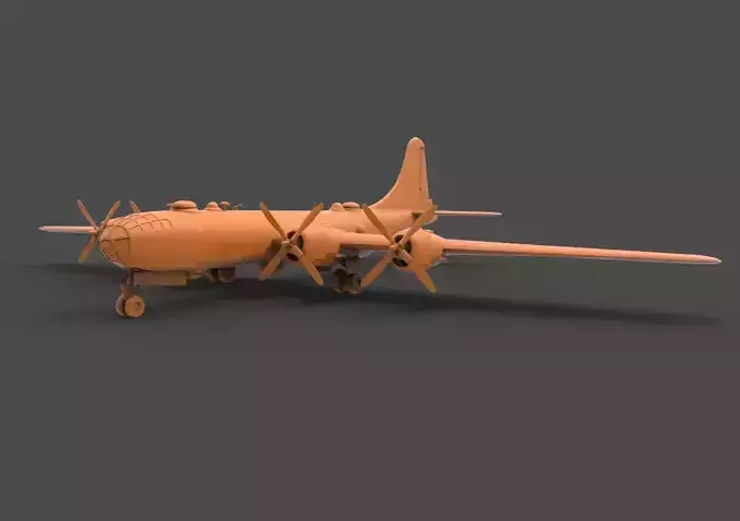 B - 29 orange airplane