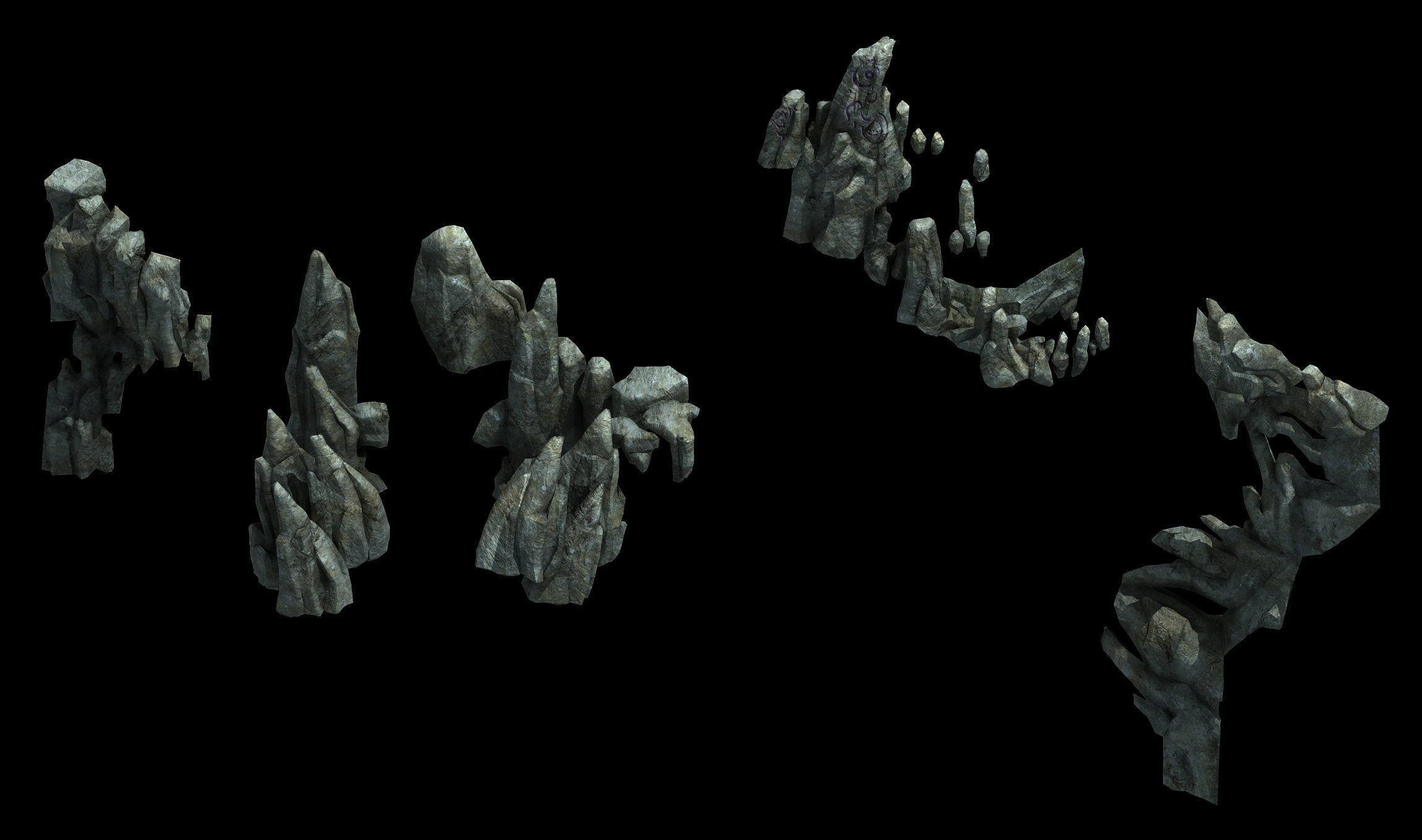 Magic Palace - mountain gravel 07 3D model_1