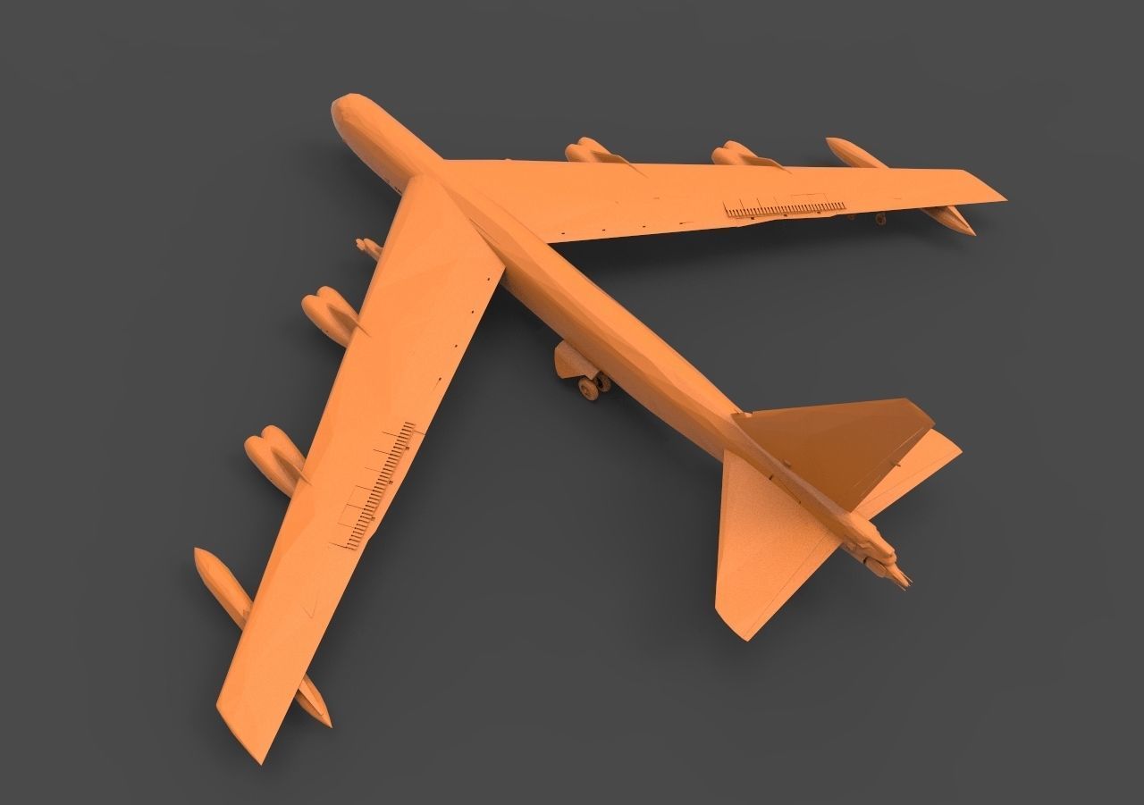 B - 52 bomber bomber 3D model 3D printable | CGTrader