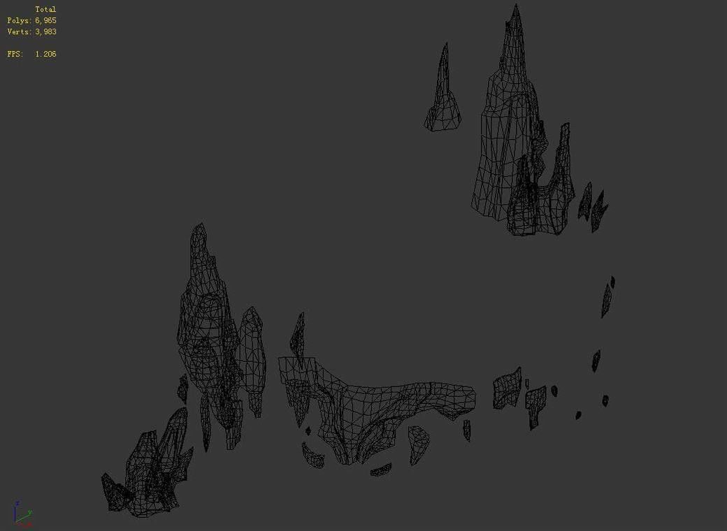 Demon Palace - mountain gravel 08 3D model_2