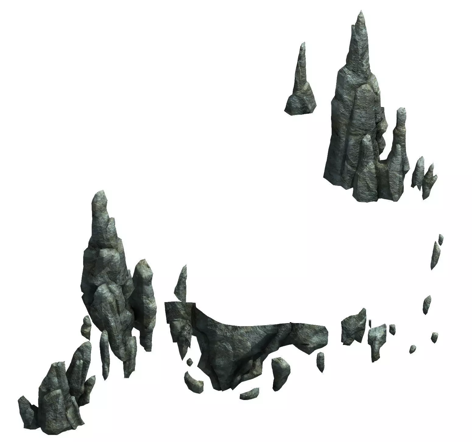Demon Palace - mountain gravel 08 3D model_0