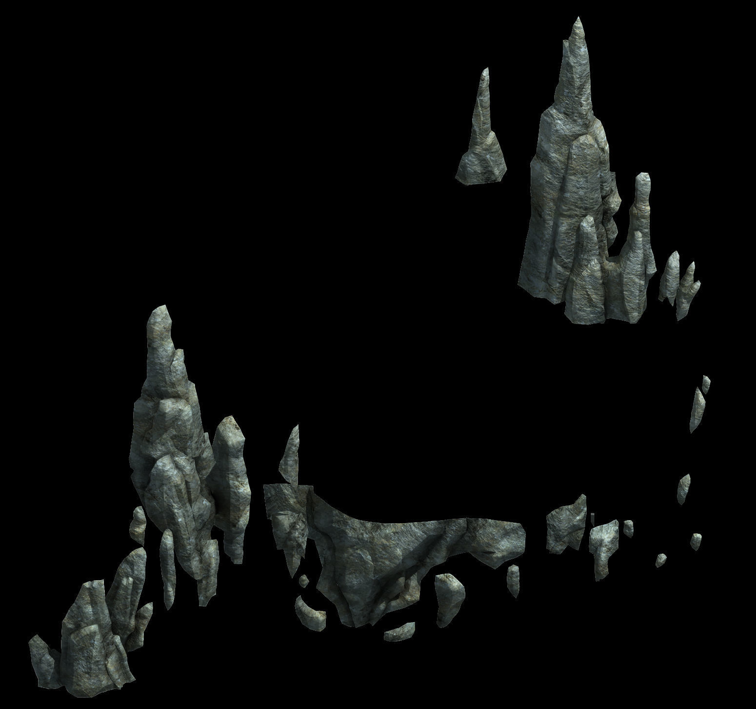 Demon Palace - mountain gravel 08 3D model_1