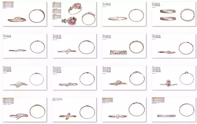 118 ladies Bangles jcd jewelcad render details 3D print model