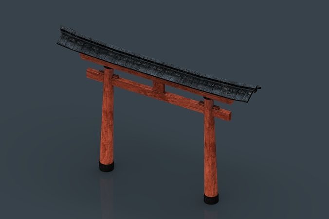 TORII GATE Low-poly 3D model